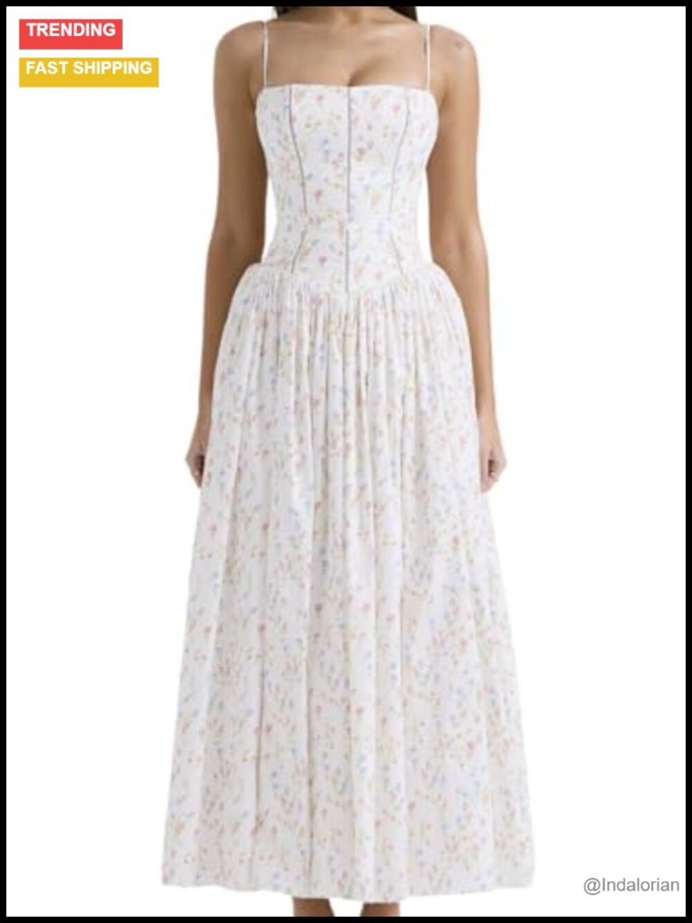 Bohemian Floral Strapless Backless A-Line Maxi Dress